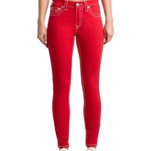 True Religion Red Skinny Jeans Size 26